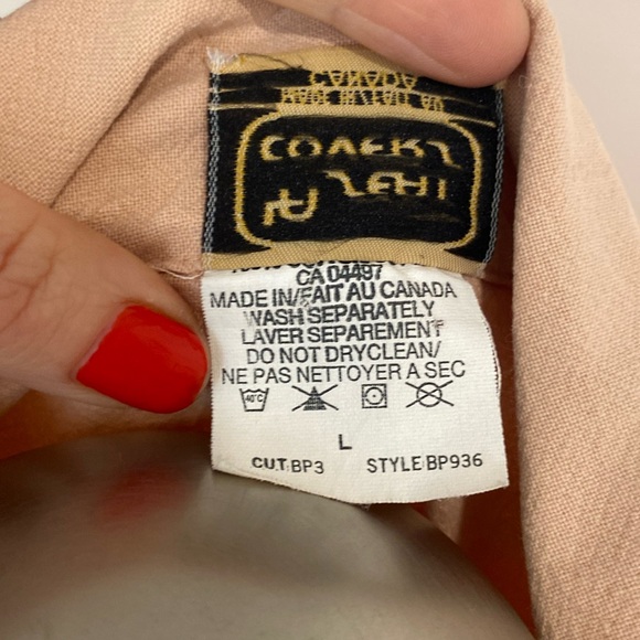 Vintage ‘LA Seat Covers’ Peach Shirt, 70s/80s, Size M - Picture 7 of 8